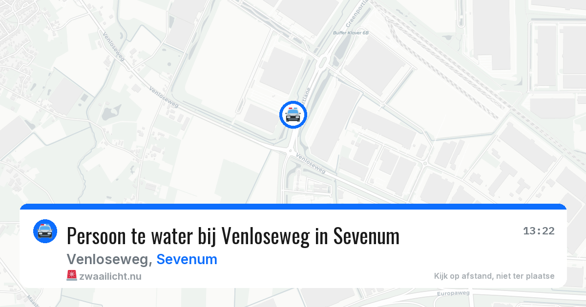 Persoon te water bij Venloseweg in Sevenum — 17 feb 2026