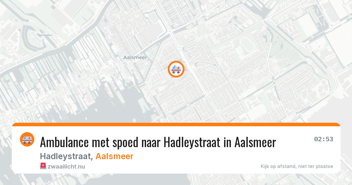 Ambulance met spoed naar Hadleystraat in Aalsmeer — 10 mrt 2026