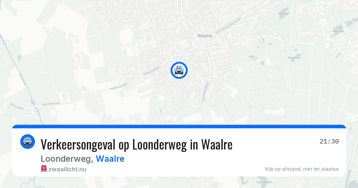 Verkeersongeval op Loonderweg in Waalre — 17 jan 2026