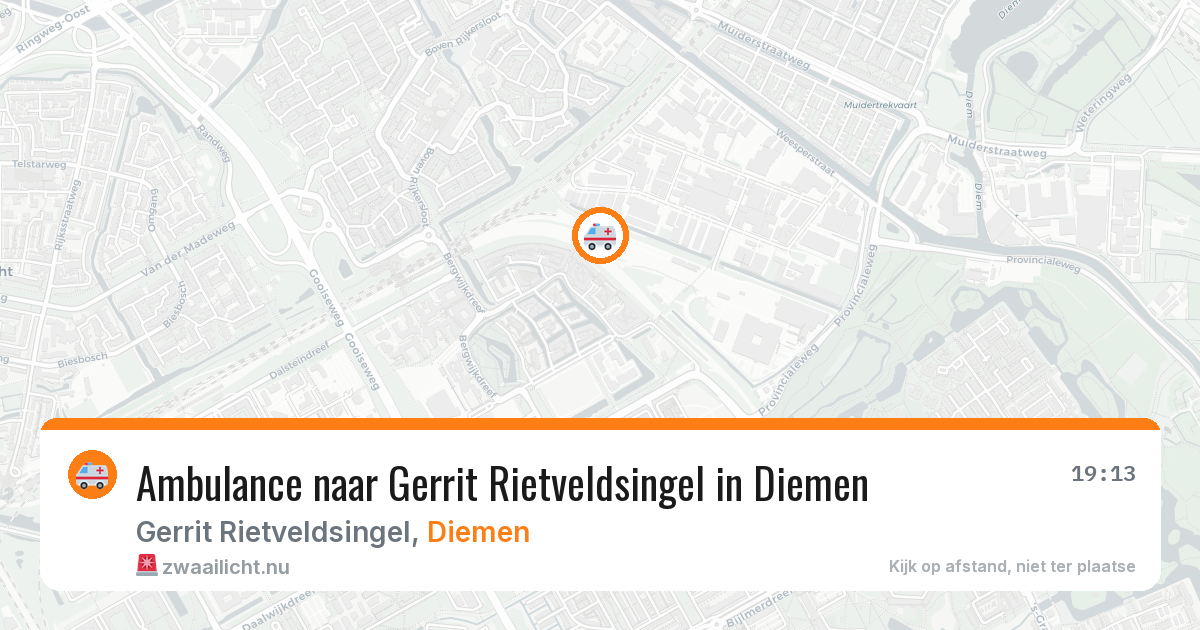 Ambulance naar Gerrit Rietveldsingel in Diemen — 24 jul 2026