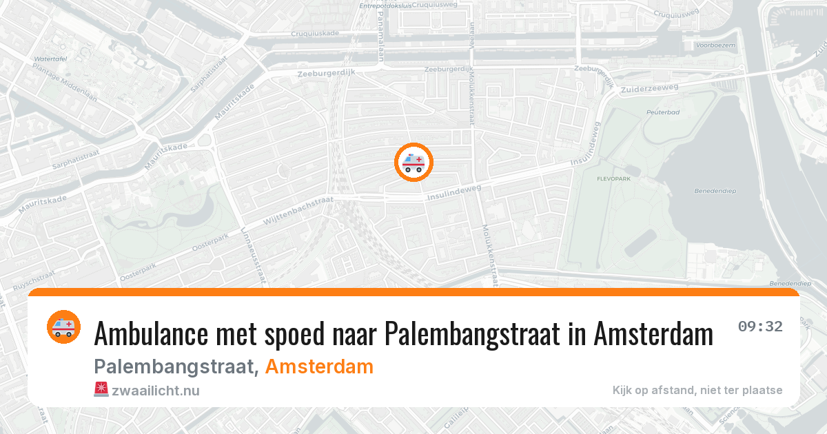 Ambulance met spoed naar Palembangstraat in Amsterdam — 20 mei 2026