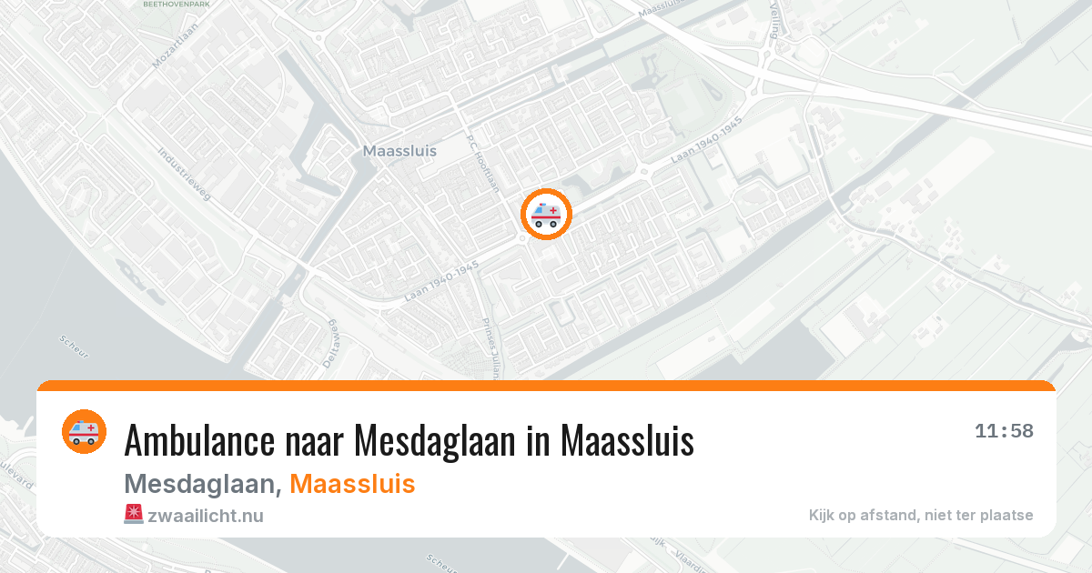 Ambulance naar Mesdaglaan in Maassluis — 20 jul 2026