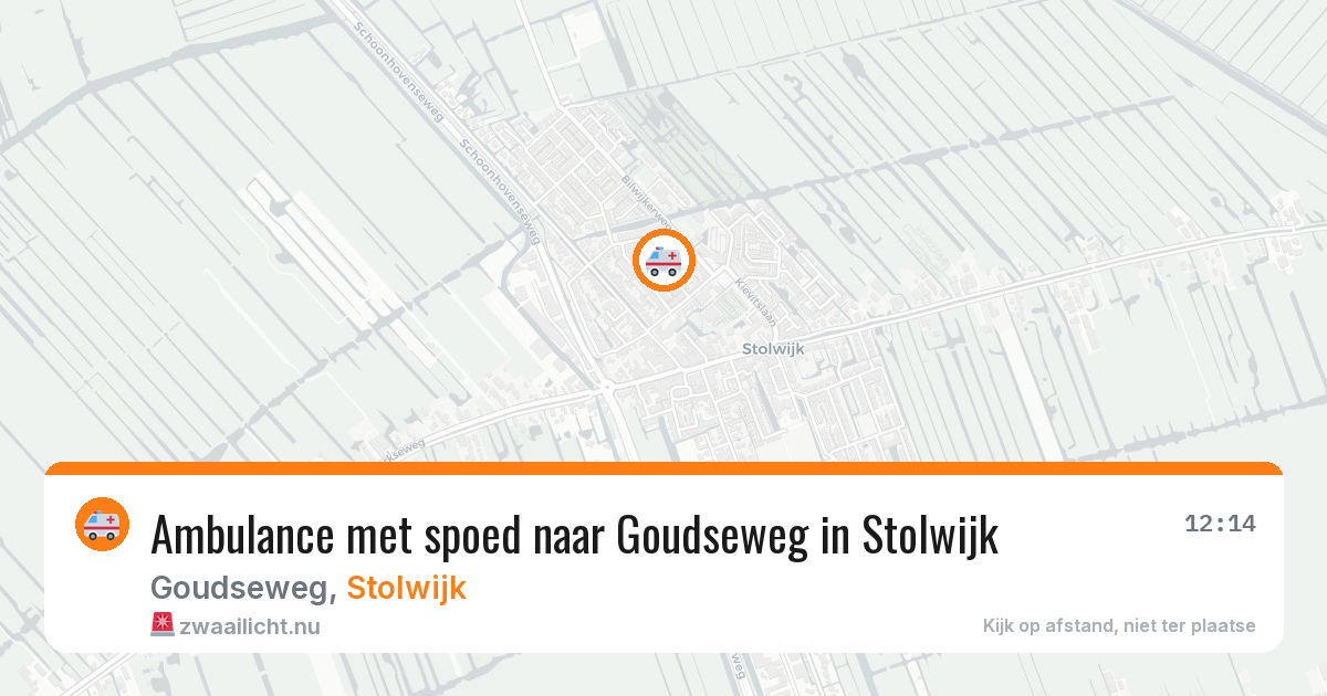 Ambulance met spoed naar Goudseweg in Stolwijk — 18 feb 2026