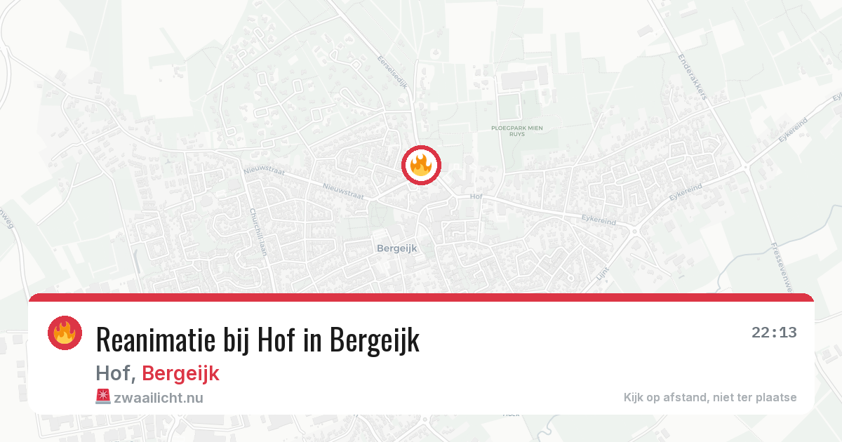 Reanimatie bij Hof in Bergeijk — 12 apr 2026