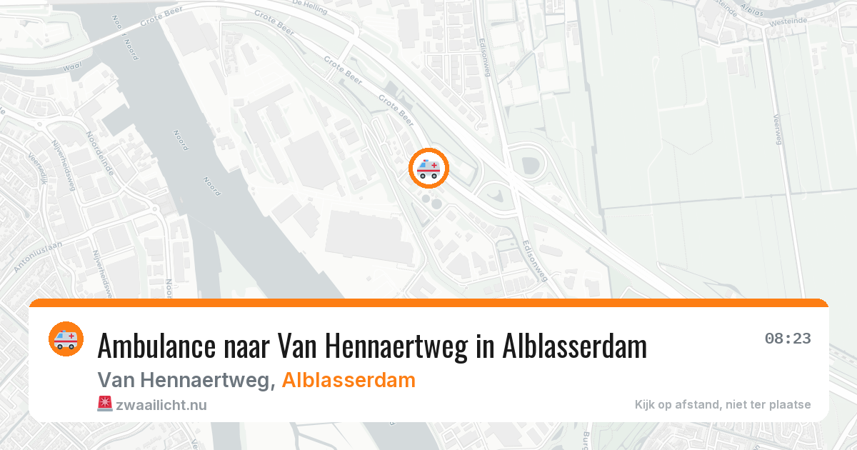 Ambulance naar Van Hennaertweg in Alblasserdam — 10 jul 2026