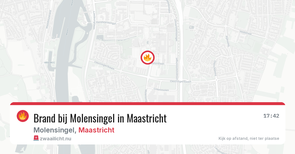 Brand bij Molensingel in Maastricht — 23 jun 2026