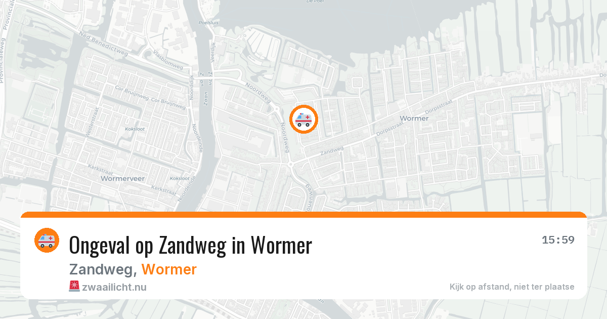 Ongeval op Zandweg in Wormer — 17 jul 2026