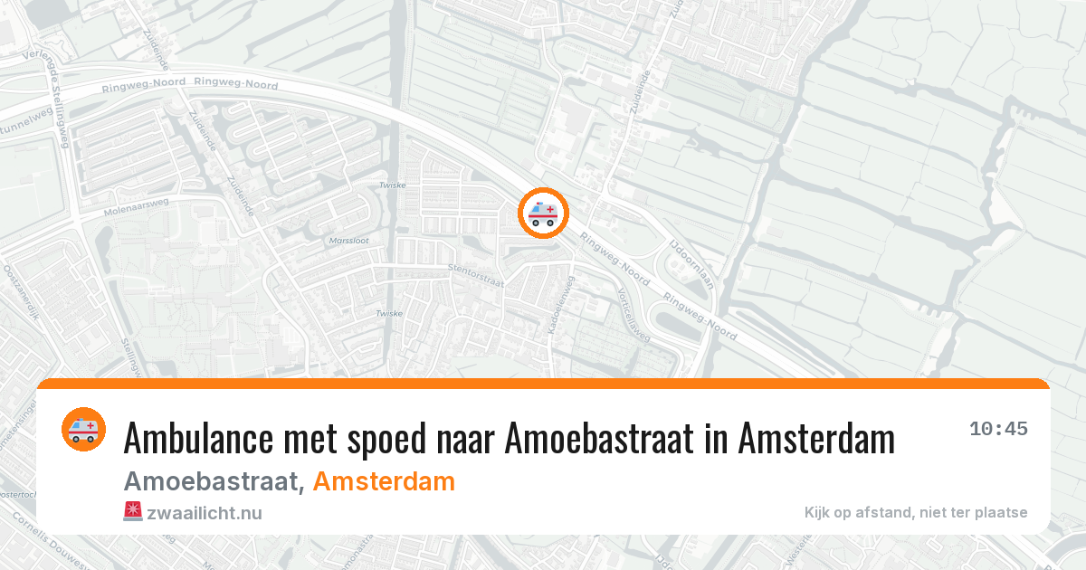 Ambulance met spoed naar Amoebastraat in Amsterdam — 28 mei 2026