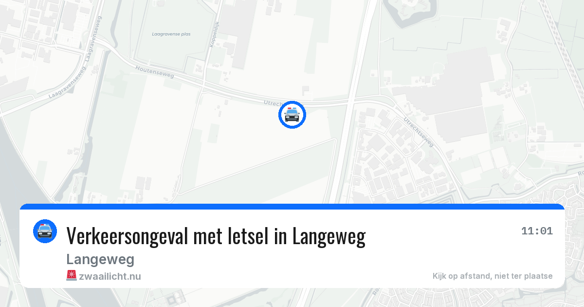 Verkeersongeval met letsel in Langeweg — 6 jun 2026