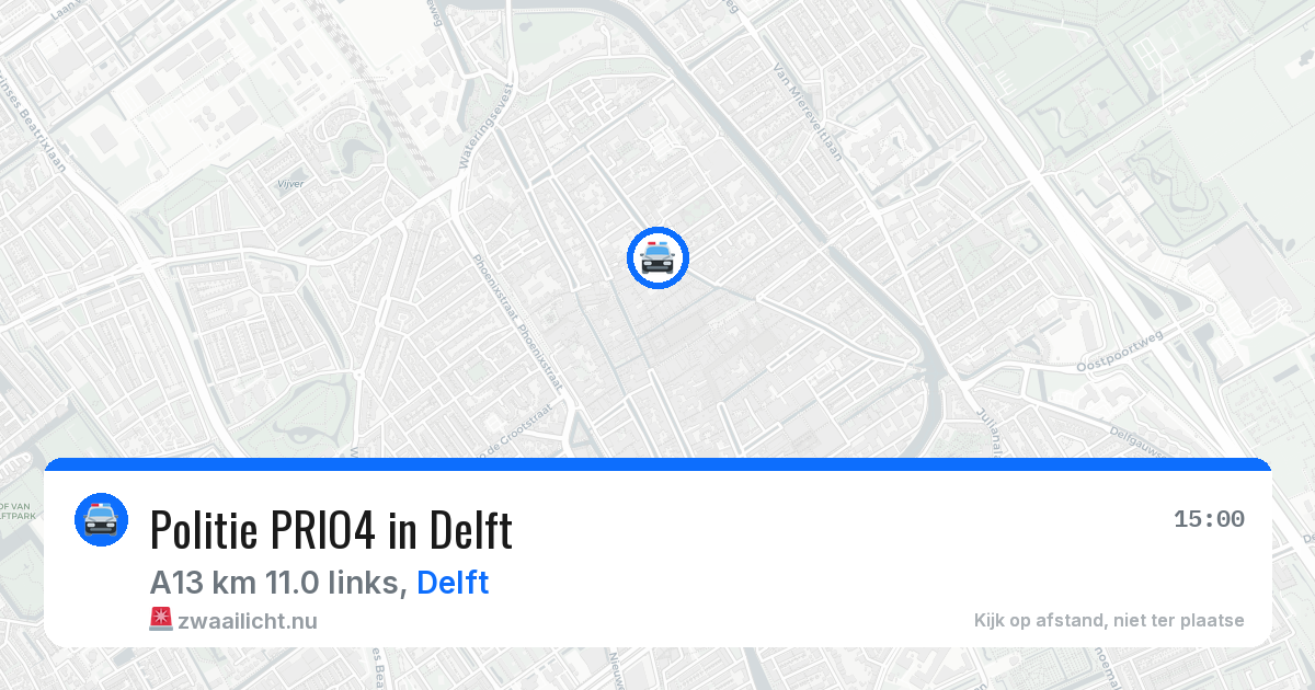 Politie PRIO4 in Delft — 13 mei 2026 | 🚨 Zwaailicht.nu