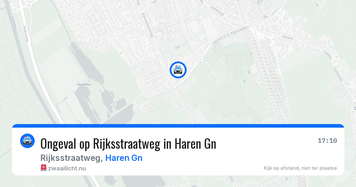 Ongeval op Rijksstraatweg in Haren Gn — 22 apr 2026