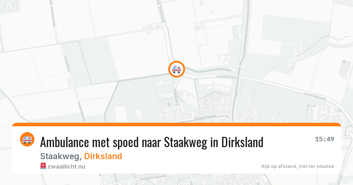 Ambulance met spoed naar Staakweg in Dirksland — 6 mei 2026