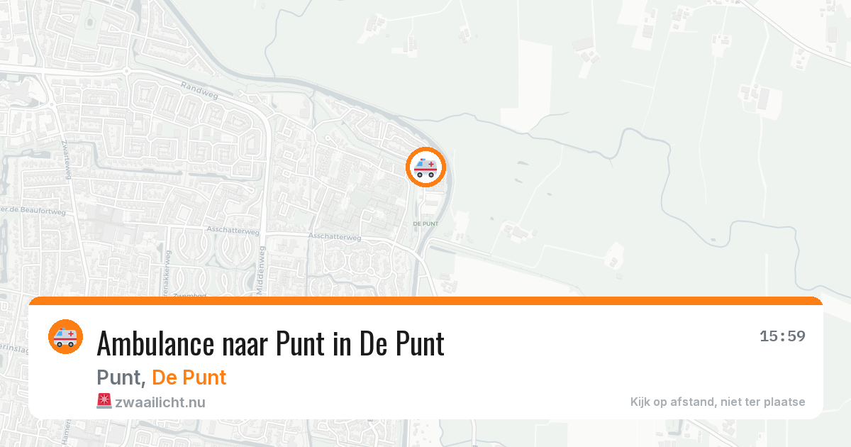 Ambulance naar Punt in De Punt — 25 mei 2026
