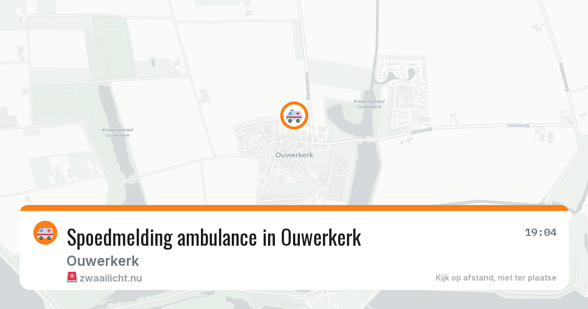 Spoedmelding ambulance in Ouwerkerk — 28 mei 2026