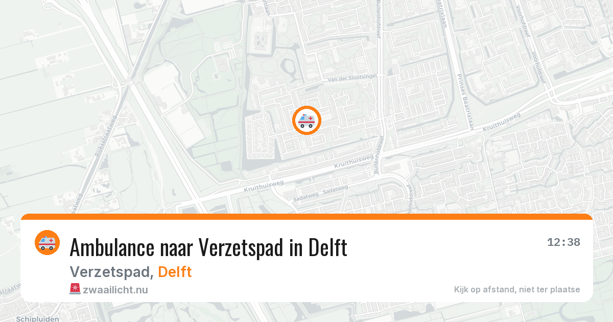 Ambulance naar Verzetspad in Delft — 16 jul 2026