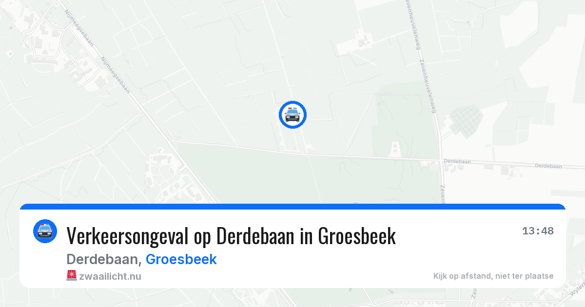 Verkeersongeval op Derdebaan in Groesbeek — 12 jul 2026