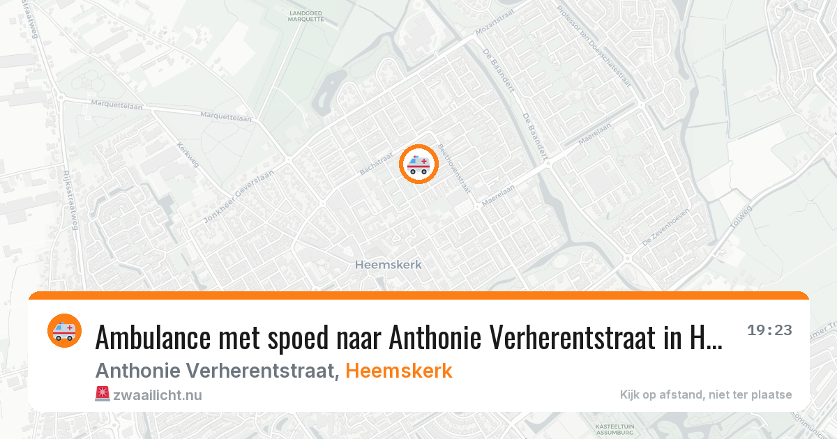 Ambulance met spoed naar Anthonie Verherentstraat in Heemskerk — 15 jul 2026