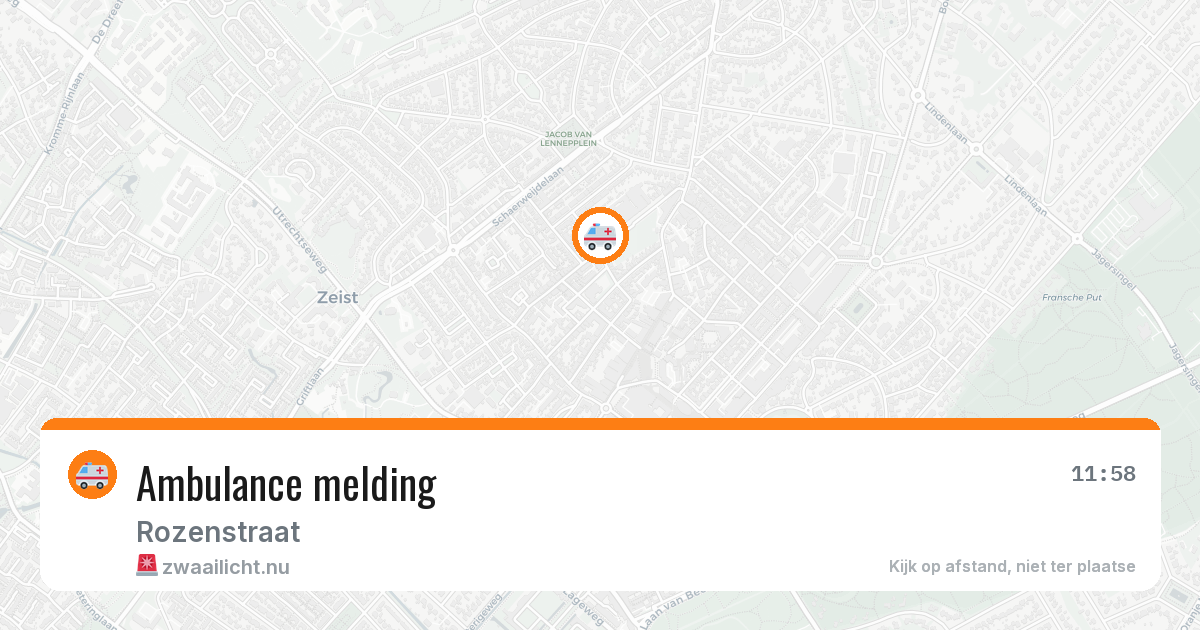 Ambulance melding — 29 mei 2026