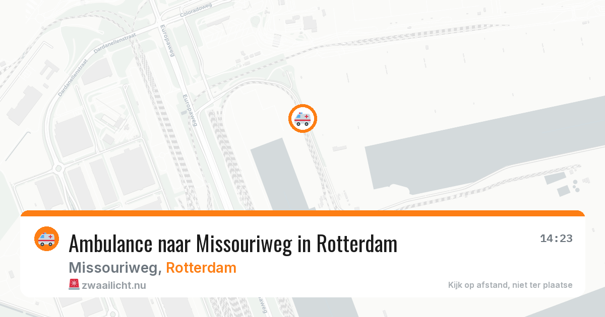 Ambulance naar Missouriweg in Rotterdam — 16 jul 2026