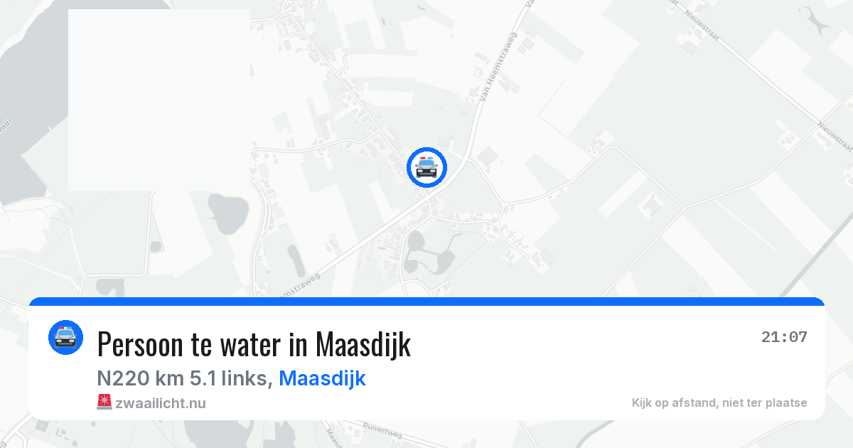 Persoon te water in Maasdijk — 18 apr 2026