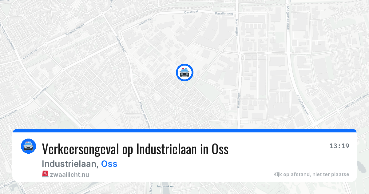 Verkeersongeval op Industrielaan in Oss — 21 jul 2026