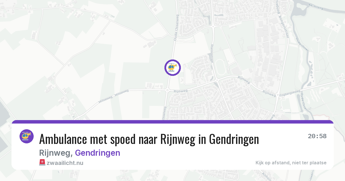 Ambulance met spoed naar Rijnweg in Gendringen — 5 jul 2026