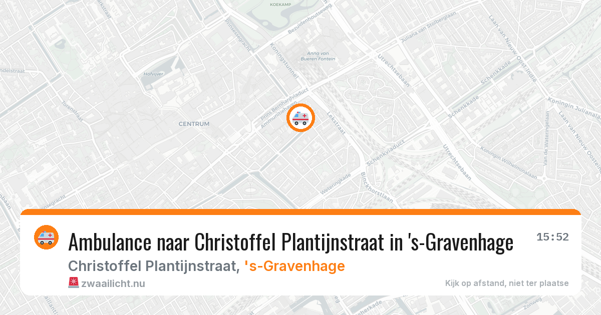 Ambulance naar Christoffel Plantijnstraat in 's-Gravenhage — 6 jun 2026