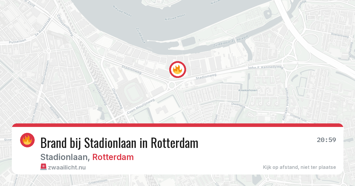 Brand bij Stadionlaan in Rotterdam — 20 jul 2026