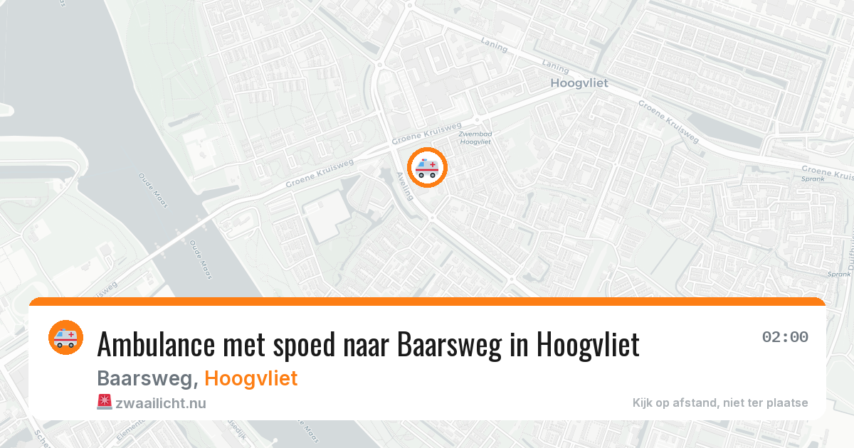 Ambulance met spoed naar Baarsweg in Hoogvliet — 14 jul 2026