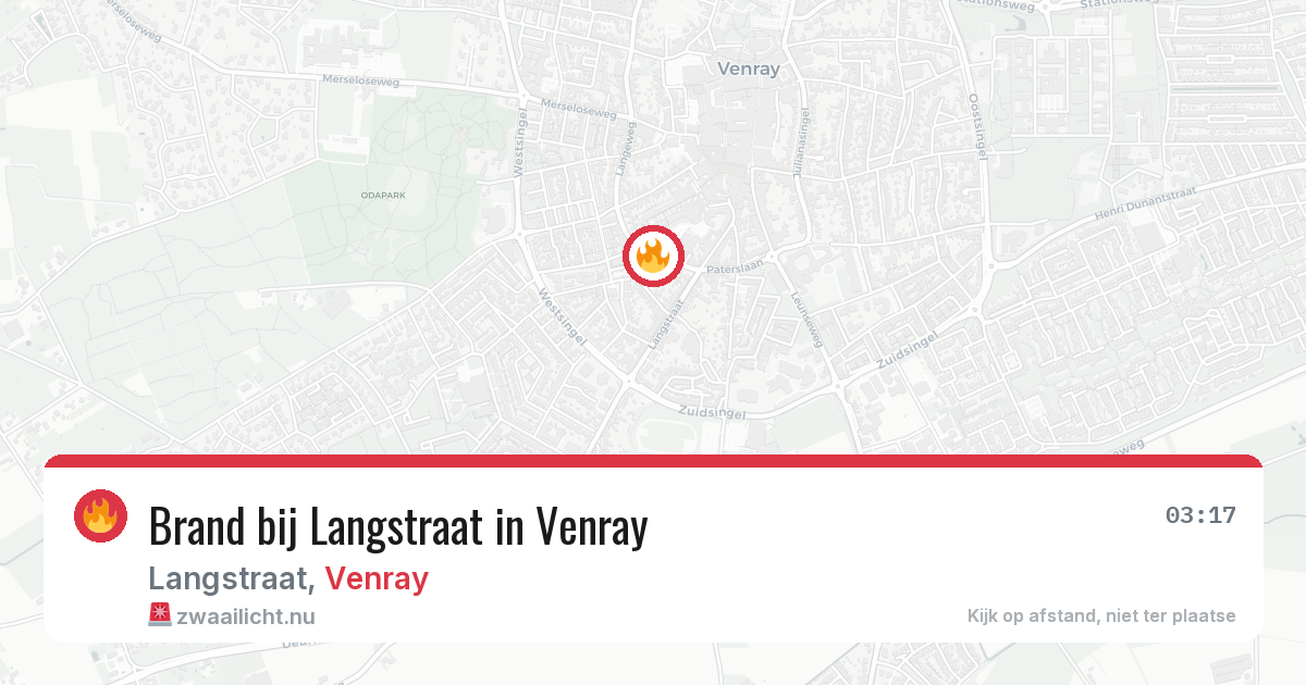 Brand bij Langstraat in Venray — 28 jun 2026