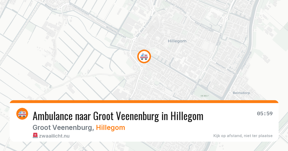 Ambulance naar Groot Veenenburg in Hillegom — 15 jul 2026