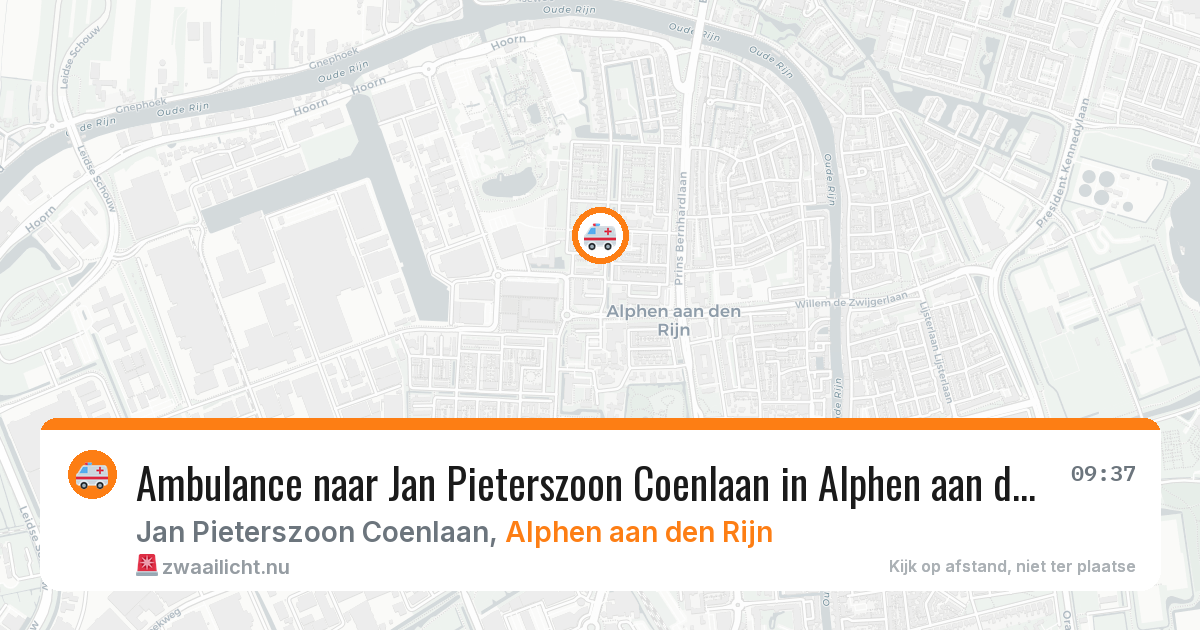 Ambulance naar Jan Pieterszoon Coenlaan in Alphen aan den Rijn — 22 jul 2026