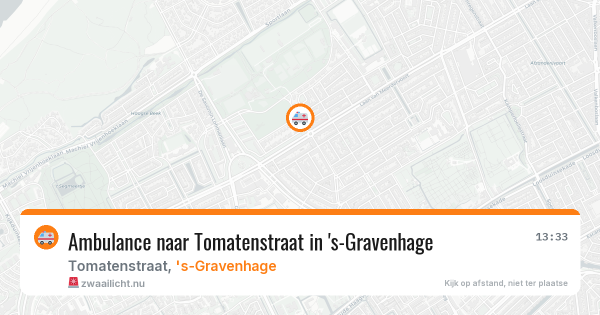 Ambulance naar Tomatenstraat in 's-Gravenhage — 17 mei 2026