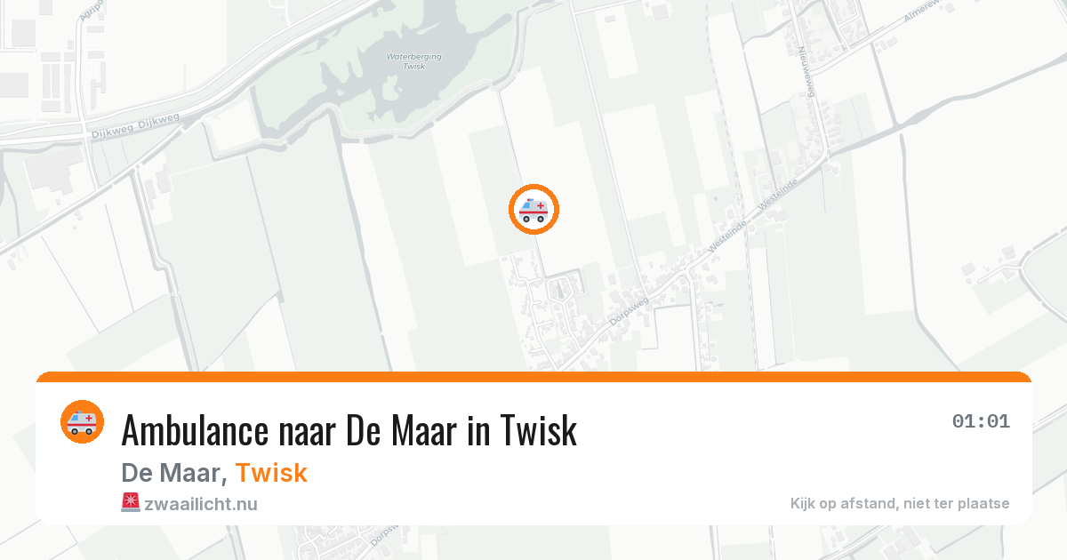 Ambulance naar De Maar in Twisk — 14 mei 2026
