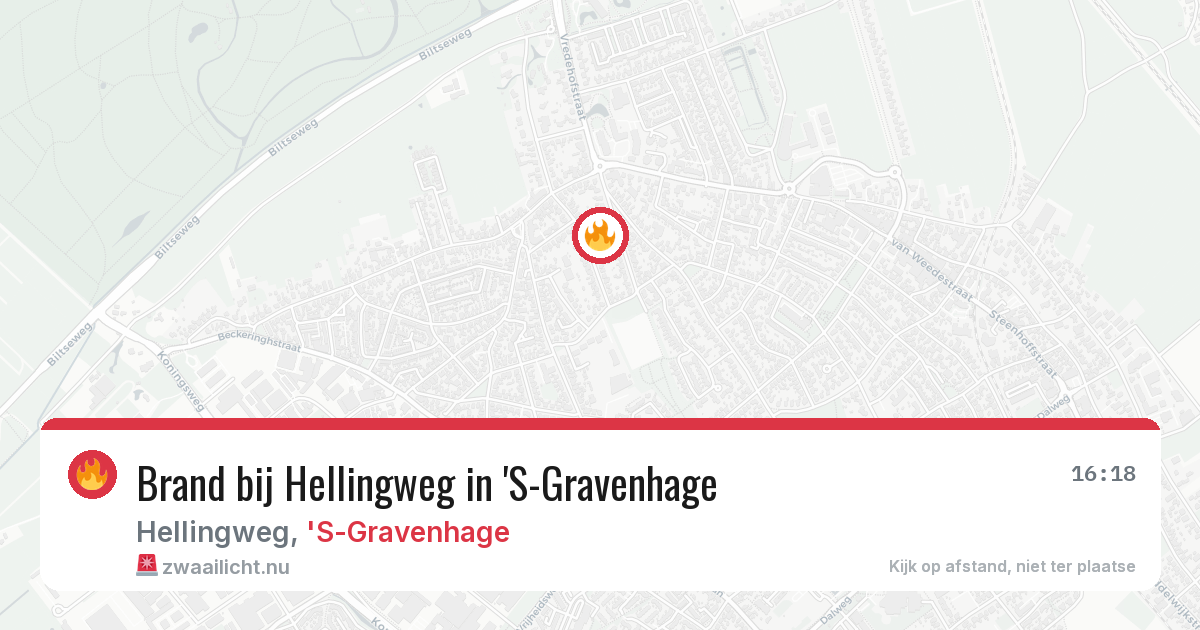Brand bij Hellingweg in 'S-Gravenhage — 31 mrt 2026