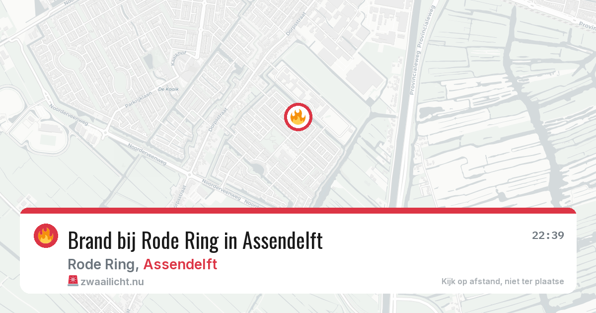 Brand bij Rode Ring in Assendelft — 2 mei 2026