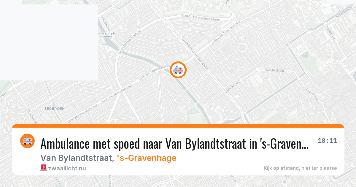 Ambulance met spoed naar Van Bylandtstraat in 's-Gravenhage — 10 jul 2026