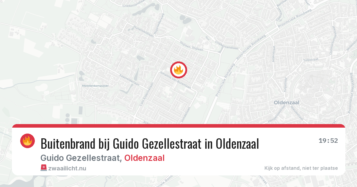 Buitenbrand bij Guido Gezellestraat in Oldenzaal — 28 mei 2026