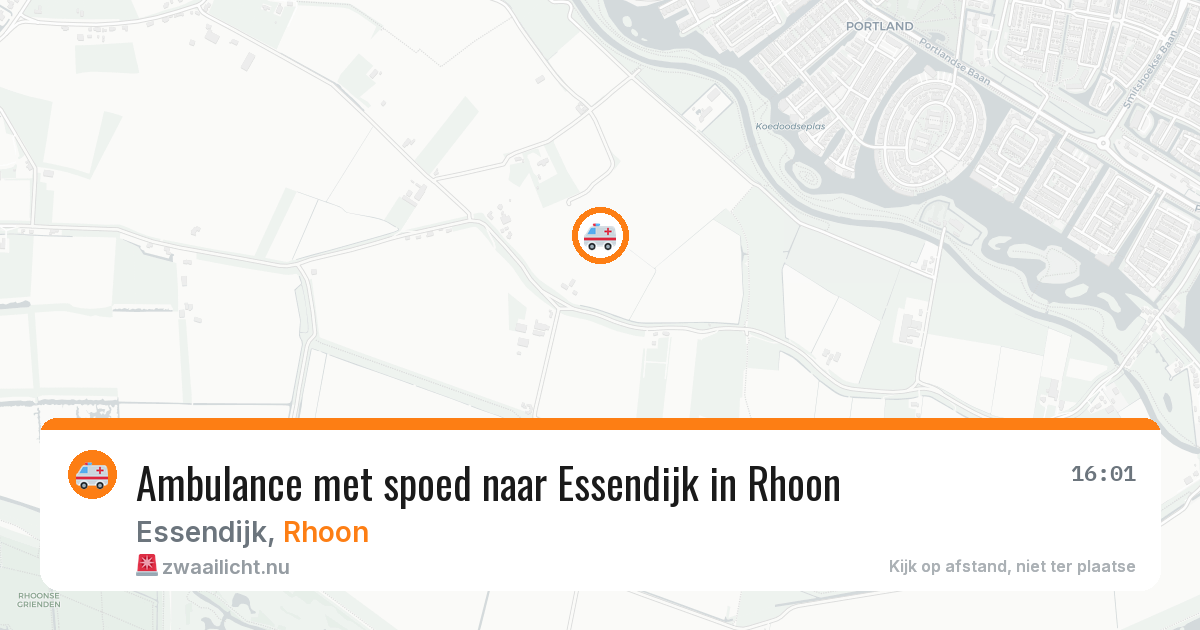 Ambulance met spoed naar Essendijk in Rhoon — 25 mei 2026