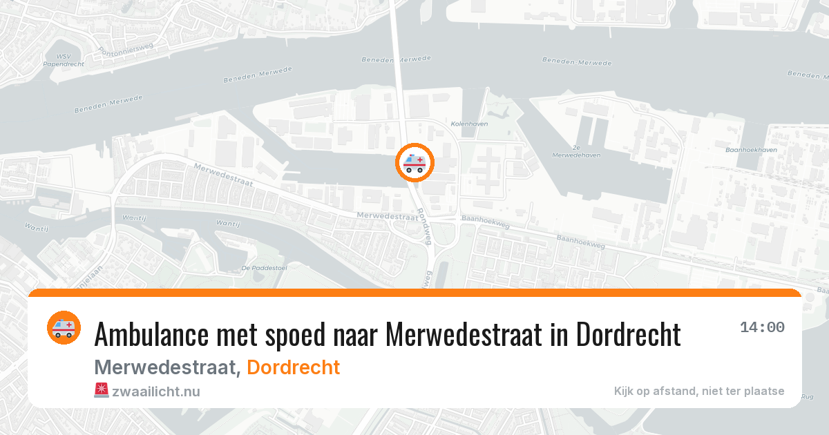 Ambulance met spoed naar Merwedestraat in Dordrecht — 8 apr 2026