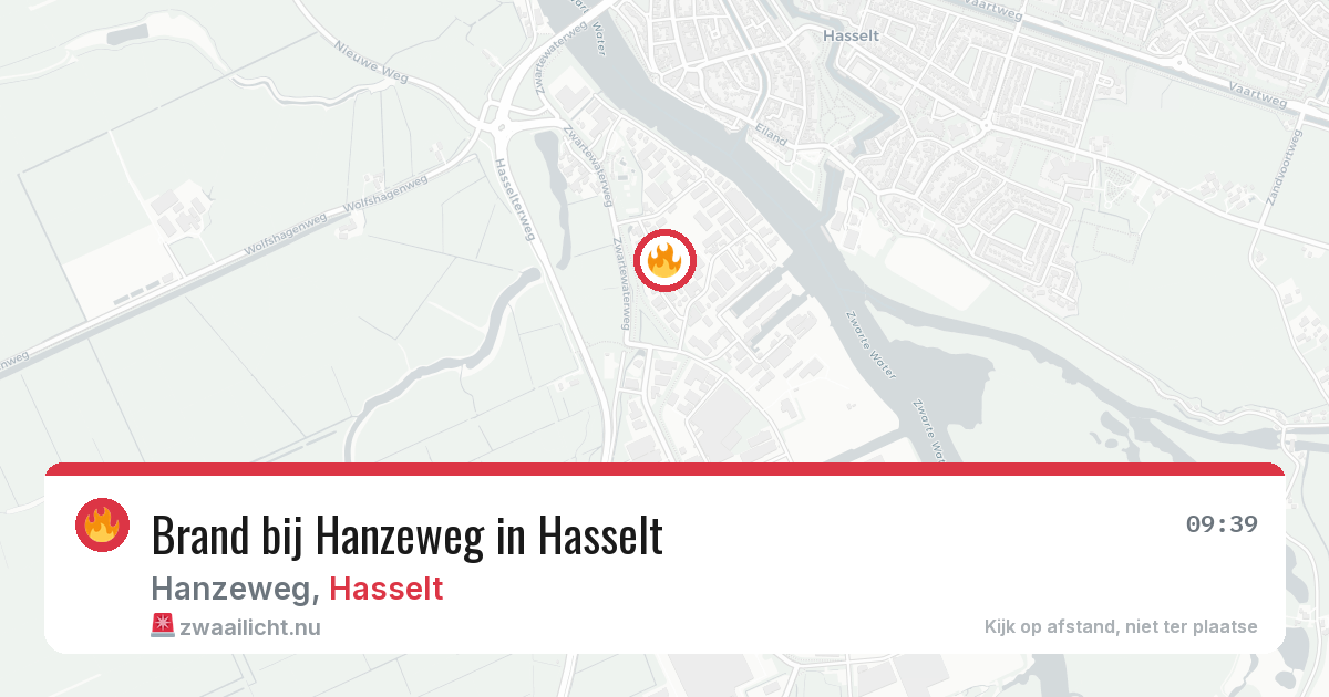 Brand bij Hanzeweg in Hasselt — 5 mei 2026