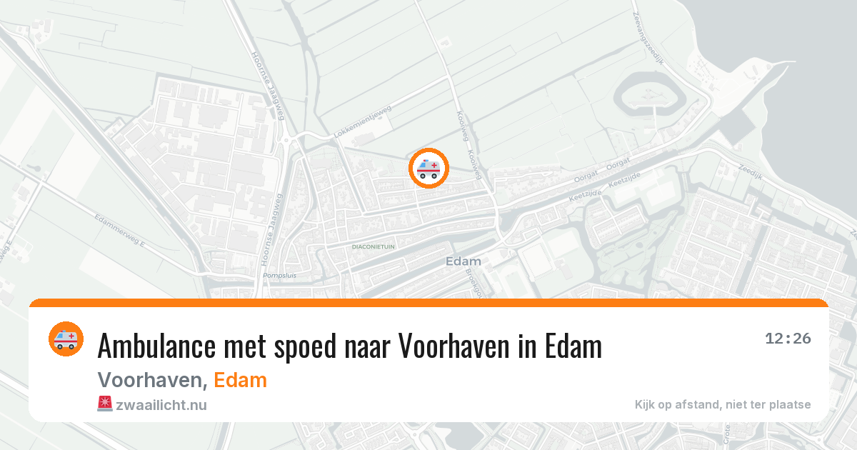 Ambulance met spoed naar Voorhaven in Edam — 17 jul 2026