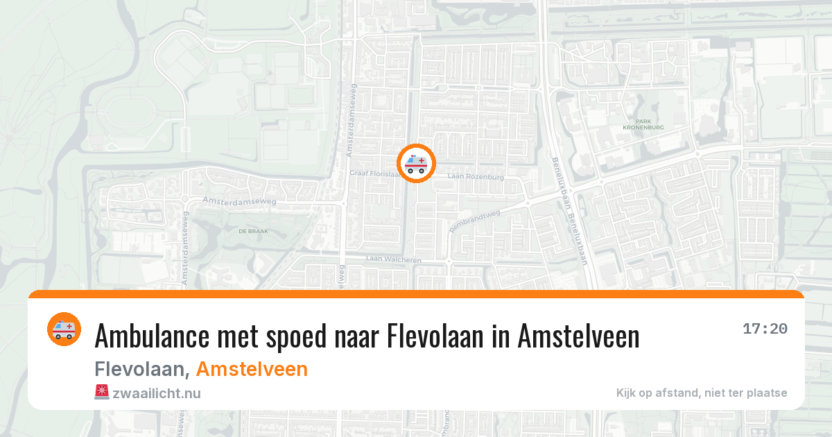Ambulance met spoed naar Flevolaan in Amstelveen — 26 jul 2026