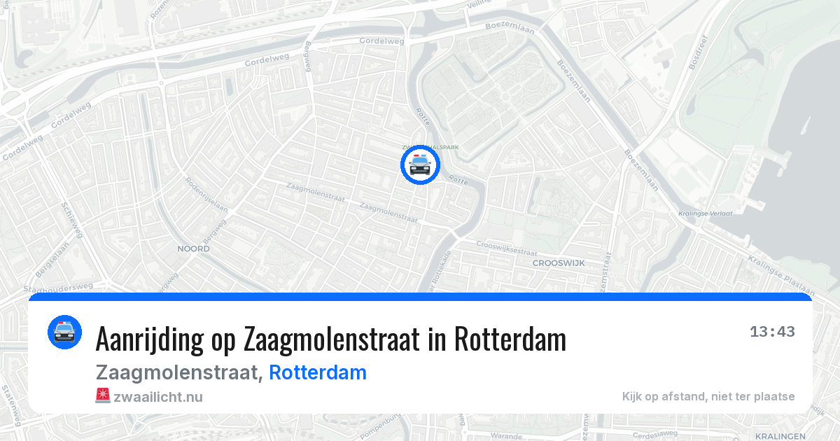 Aanrijding op Zaagmolenstraat in Rotterdam — 12 jul 2026