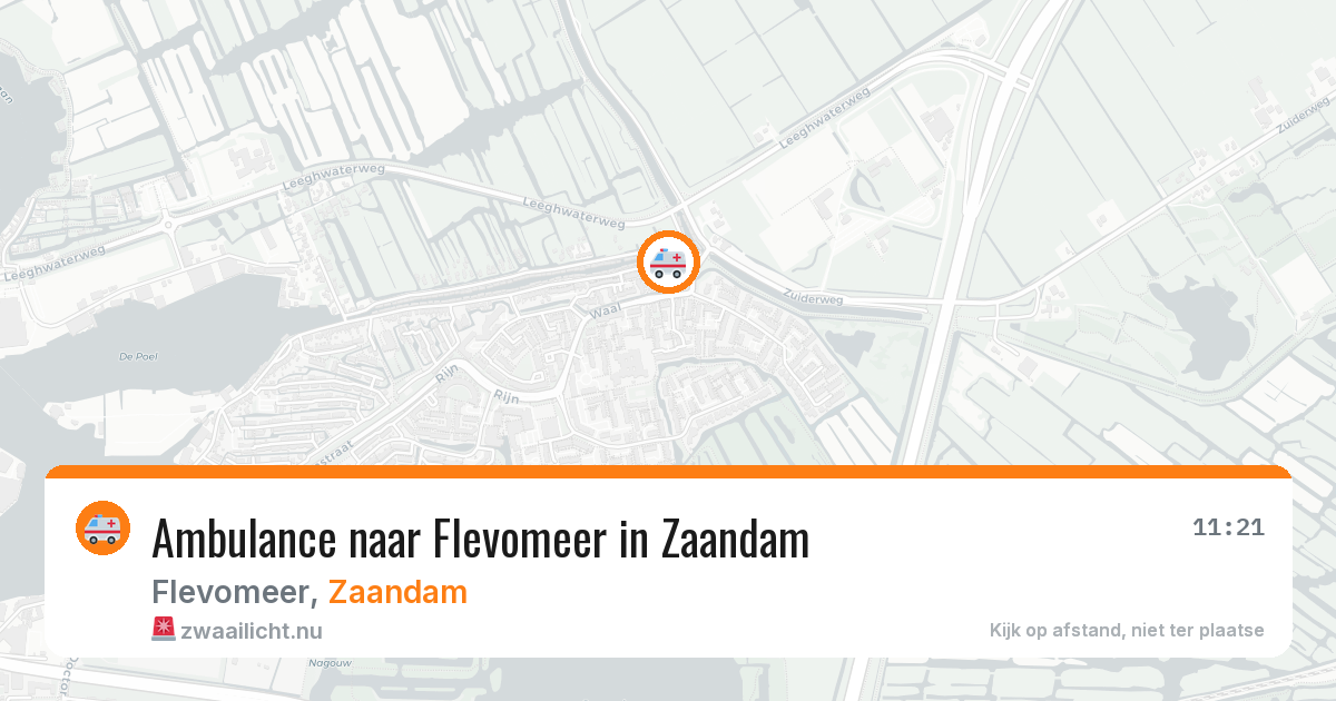 Ambulance naar Flevomeer in Zaandam — 10 jul 2026
