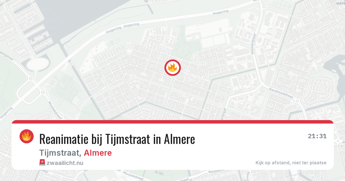 Reanimatie bij Tijmstraat in Almere — 11 jul 2026