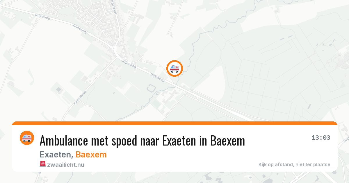Ambulance met spoed naar Exaeten in Baexem — 23 jul 2026