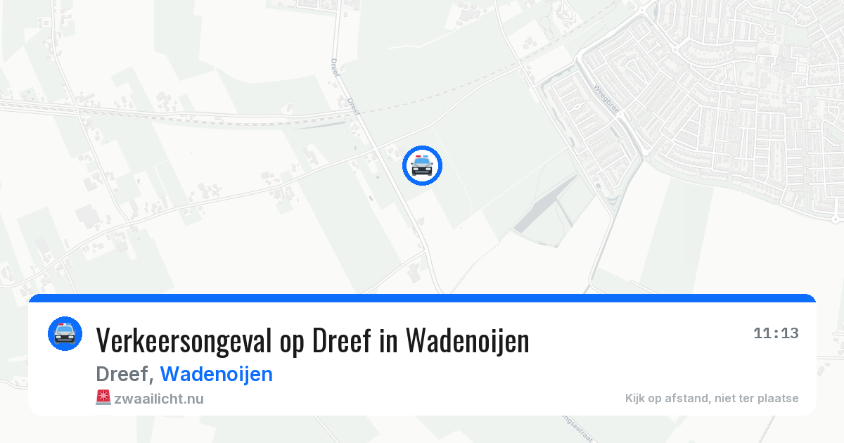 Verkeersongeval op Dreef in Wadenoijen — 16 jul 2026