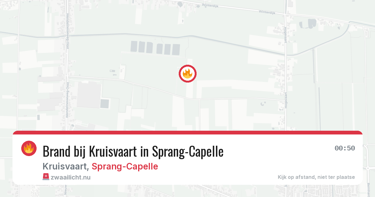 Brand bij Kruisvaart in Sprang-Capelle — 27 apr 2026