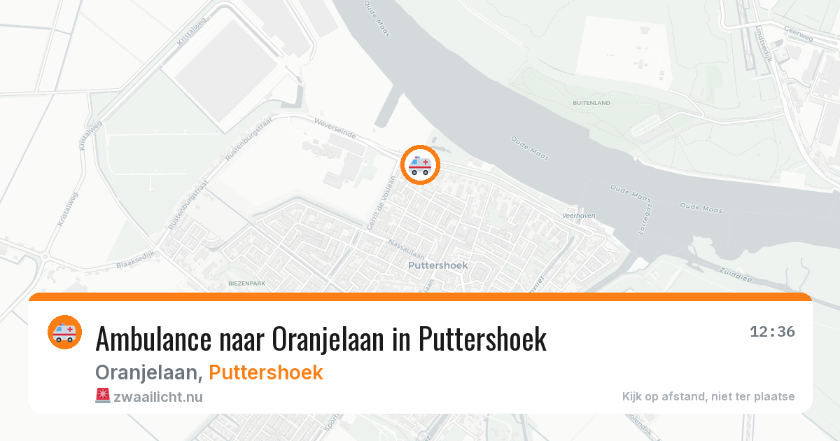 Ambulance naar Oranjelaan in Puttershoek — 24 mei 2026